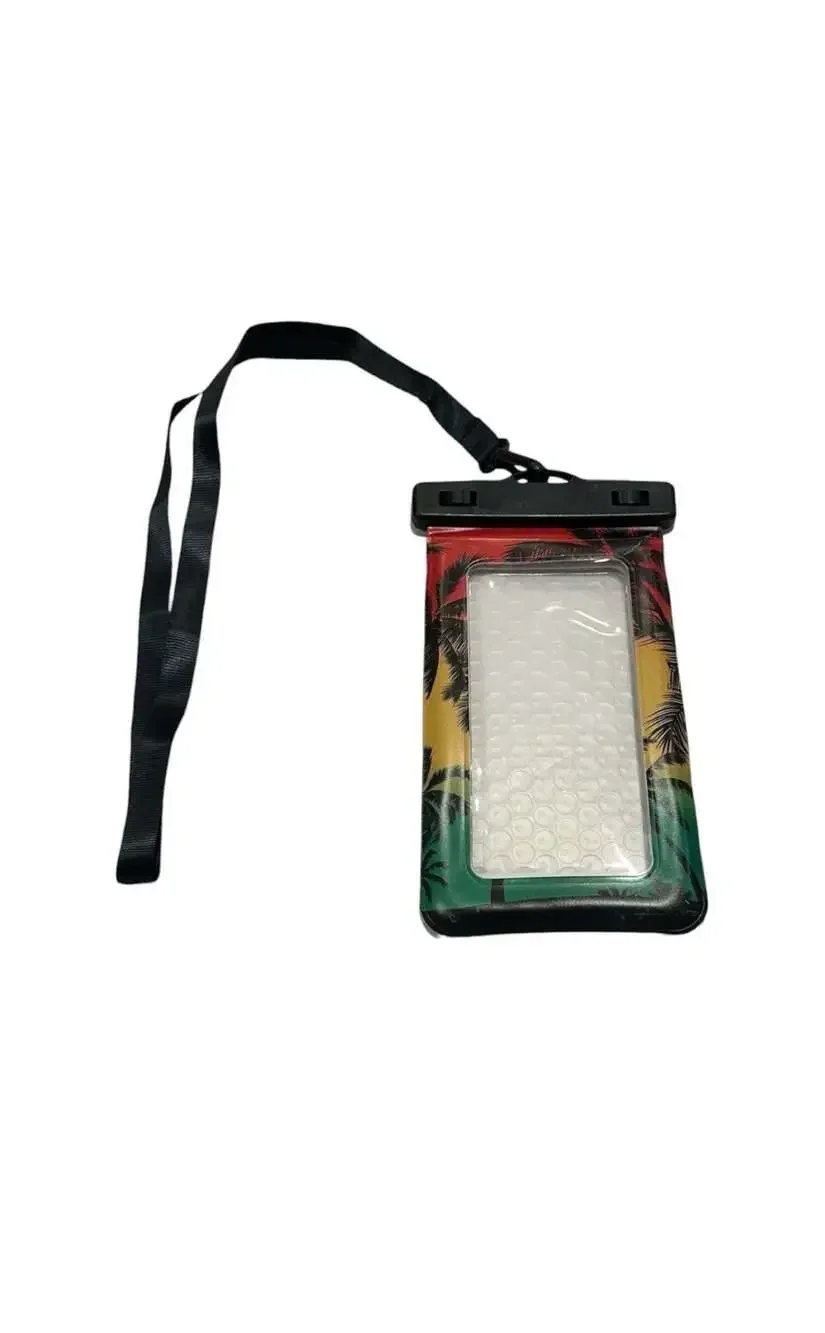 Jamaica Theme Floating Waterproof Phone Pouch with Lanyard